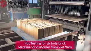 Six hole brick hot testing in Vietnam ( to customer from Vietnam)