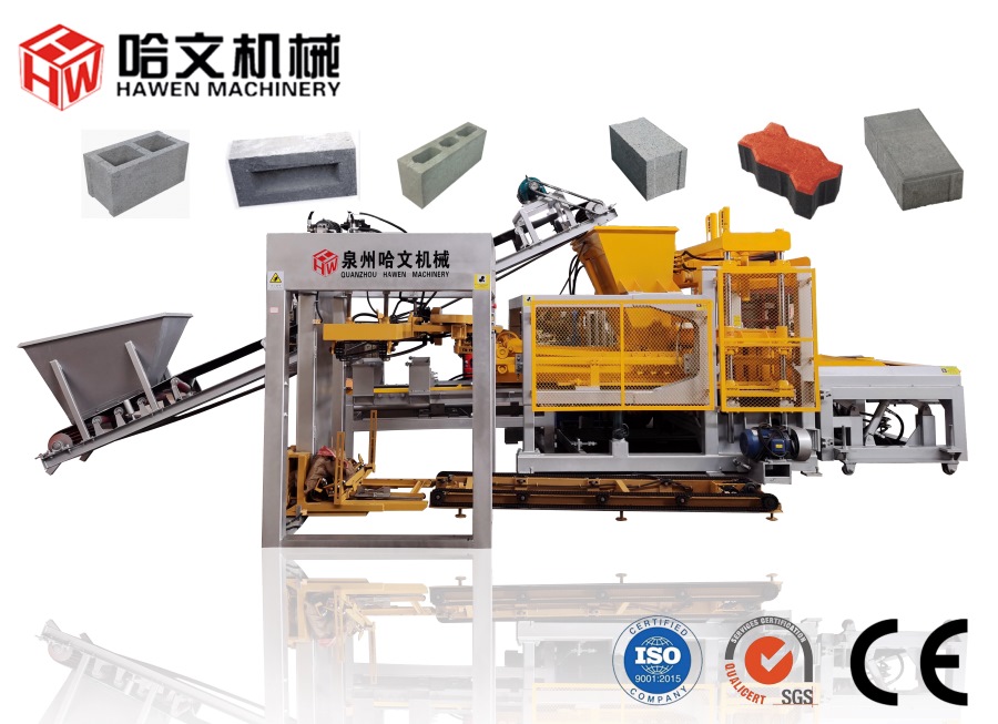 QT4-15 Automatic paver making machine in Guinea!