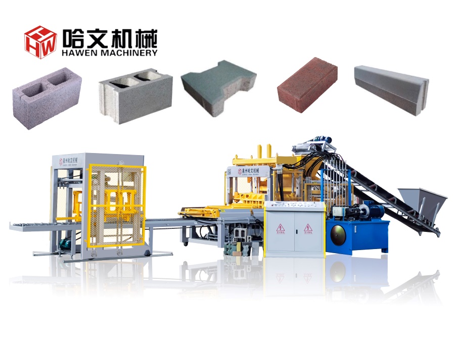 QT4-15 automatic curb stone making machine in West Africa