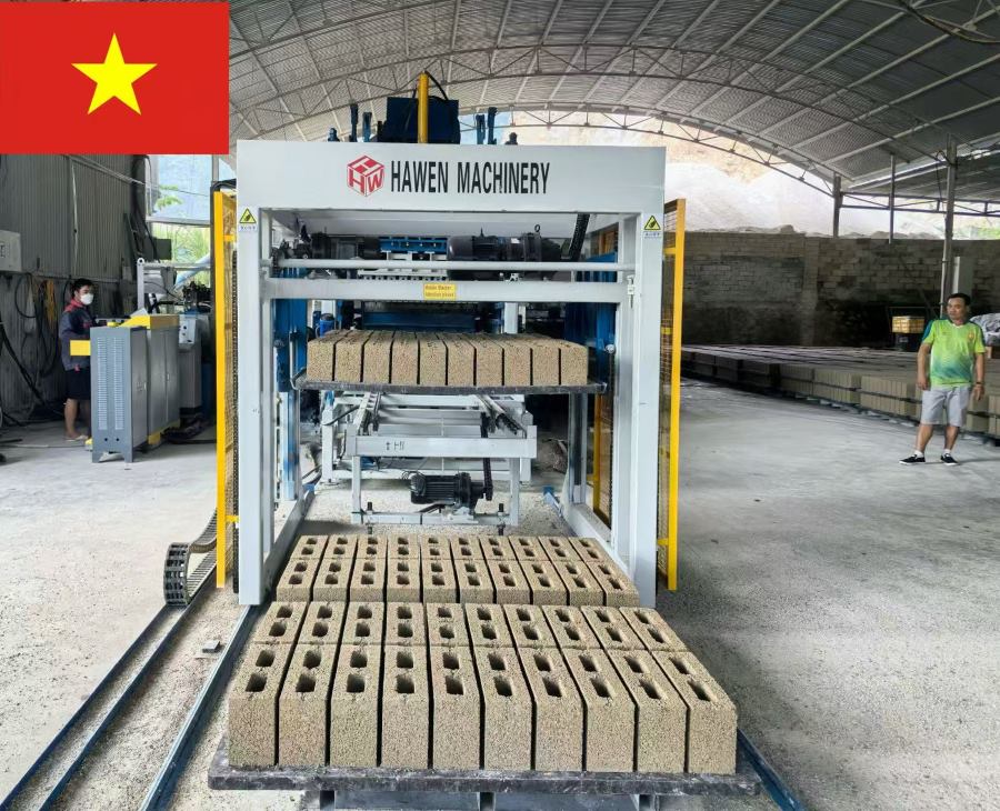 HAWEN QT12-15 Automatic Block Making Plant Successful Running in Vietnam
