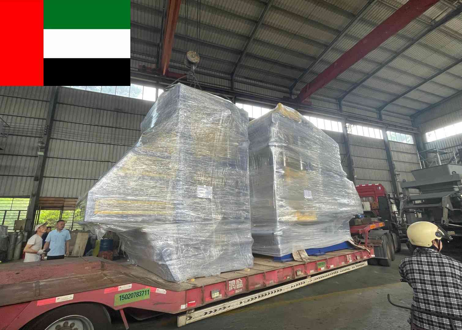 HAWEN QT15 Fully Automatic Block Production Line Shipped to Customer in UAE