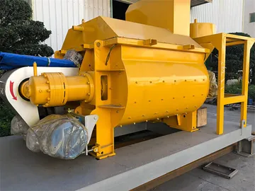 The Application of Twin shafts Concrete Mixer in Brick Making